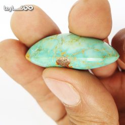 سنگ فیروزه نیشابور رگه طلایی
