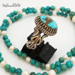 انگشتر فیروزه مردانه فروشگاه فیروزه کارما