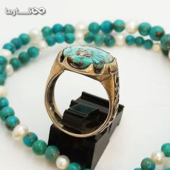 انگشتر فیروزه مردانه فروشگاه فیروزه کارما