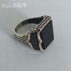 انگشتر عقیق مشکی فروشگاه کارما
