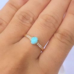 انگشتر فیروزه زنانه (کد 1054)