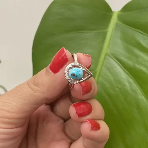 انگشتر فیروزه زنانه (کد 2338) - Image 8