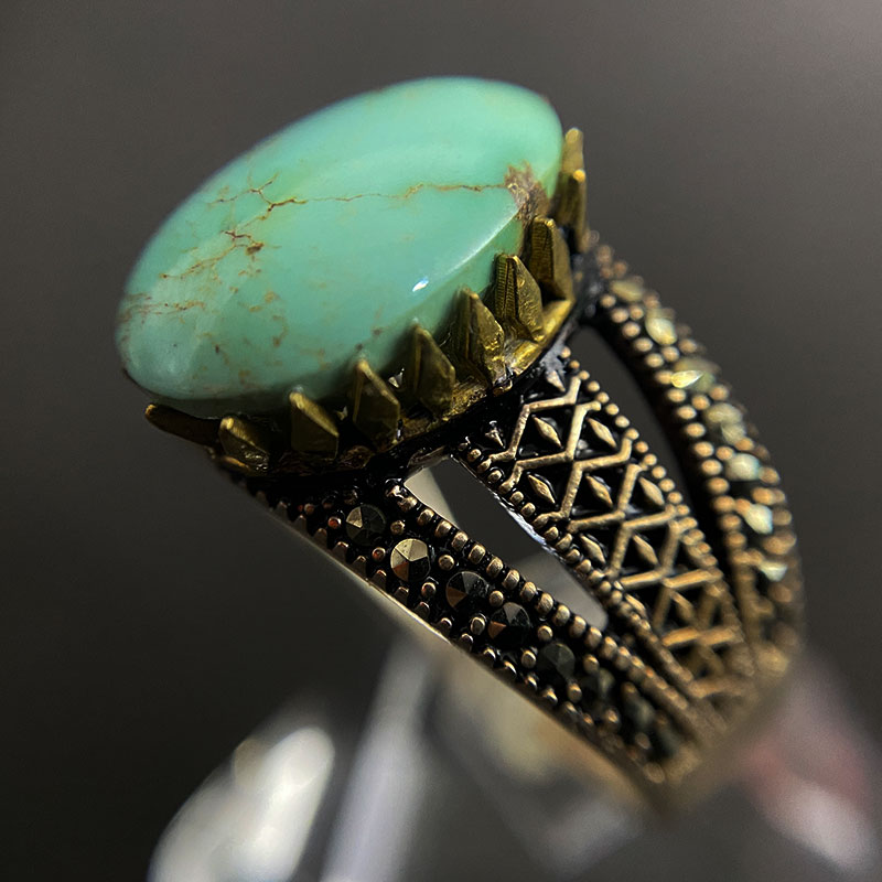 انگشتر فیروزه مردانه (کد 2325) - Image 5