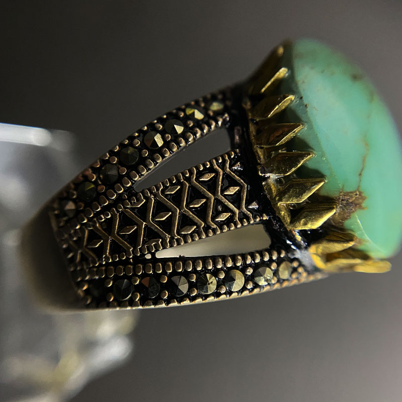 انگشتر فیروزه مردانه (کد 2325) - Image 3