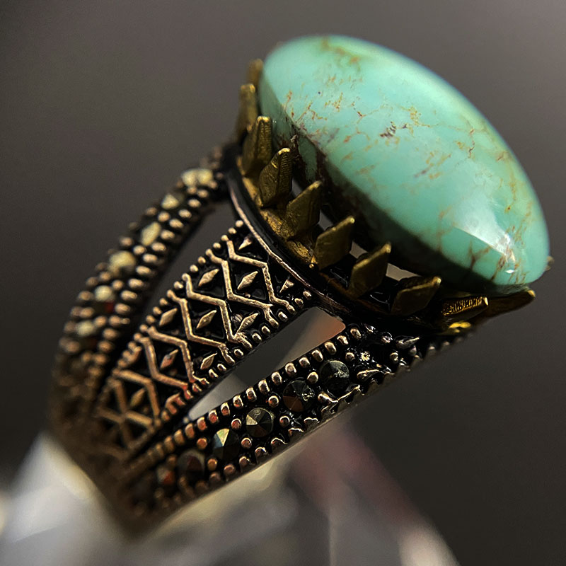 انگشتر فیروزه مردانه (کد 2325) - Image 4