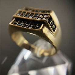 انگشتر طلا روس مردانه (کد 7828)