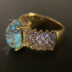 انگشتر فیروزه زنانه (کد 7802)