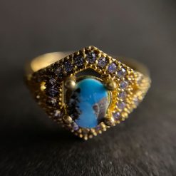 انگشتر فیروزه زنانه (کد 7801)