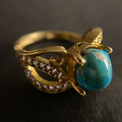 انگشتر فیروزه زنانه (کد 7800)