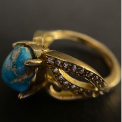 انگشتر فیروزه زنانه (کد 7800)