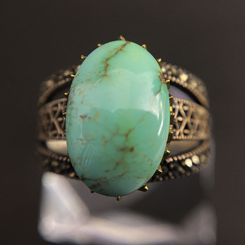 انگشتر فیروزه مردانه (کد 2325) - Image 2