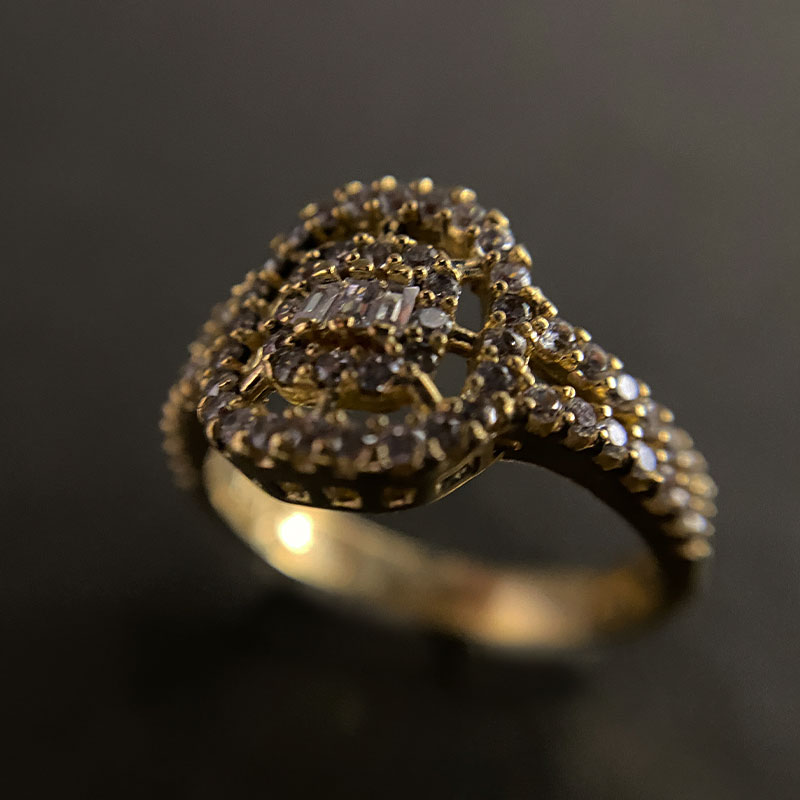 انگشتر طلاروس زنانه (کد 7809) - Image 4