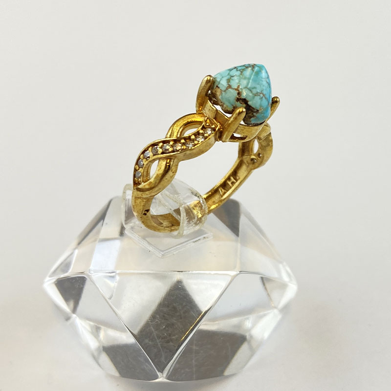 انگشتر زنانه فیروزه (کد 0502) - Image 6