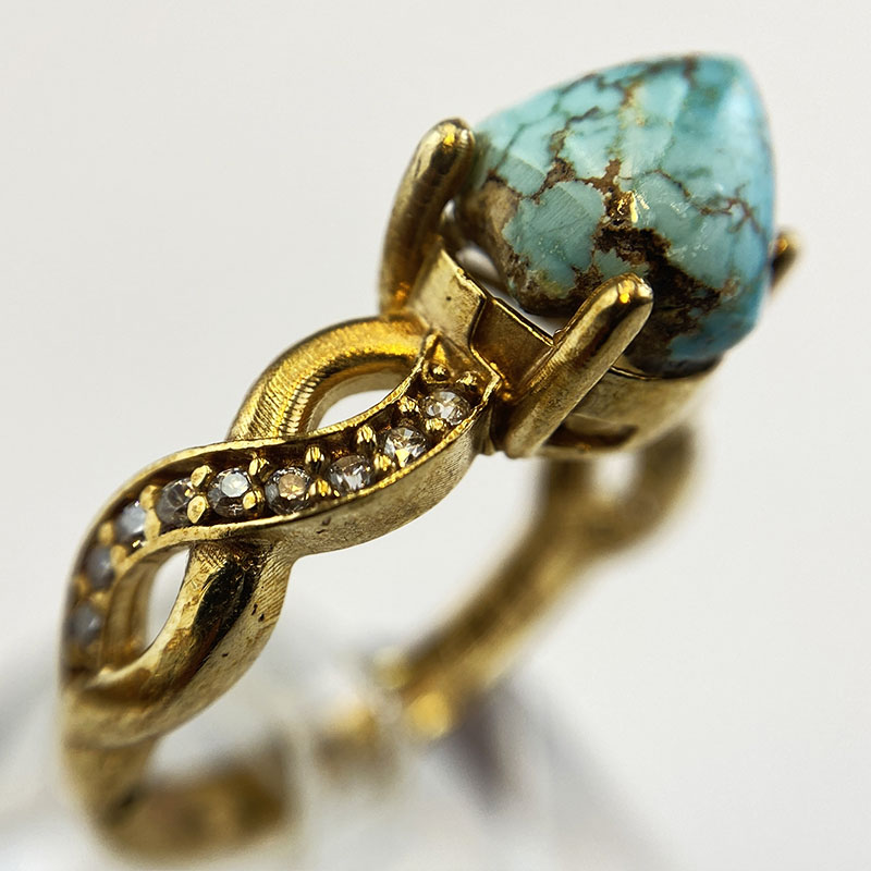 انگشتر زنانه فیروزه (کد 0502) - Image 2