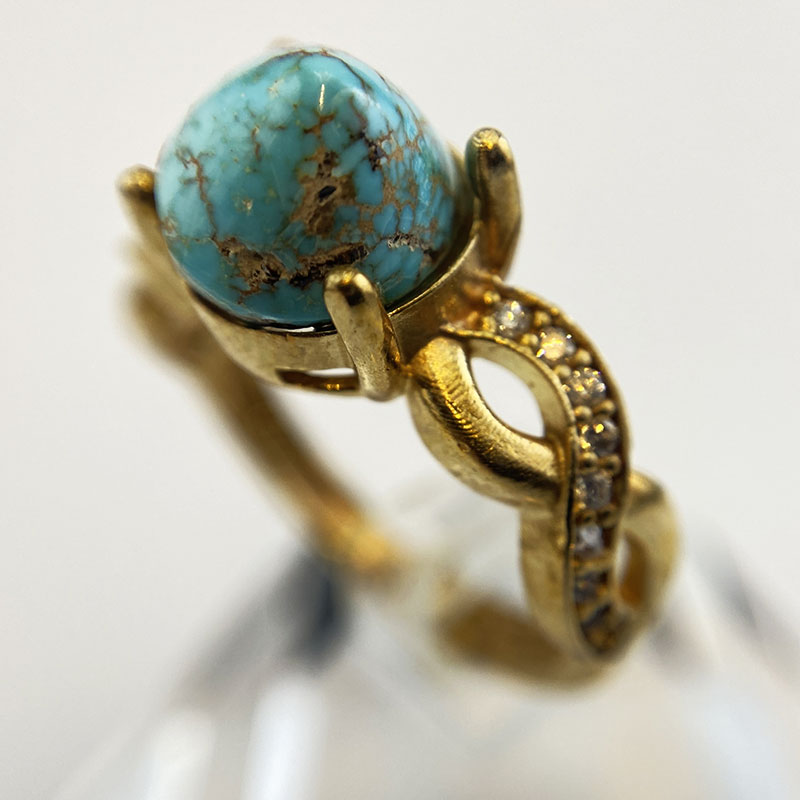 انگشتر زنانه فیروزه (کد 0502) - Image 3