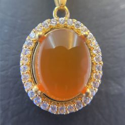 Alternative view of پلاک عقیق یمانی طلاروس (کد 0529)