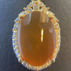 Alternative view of پلاک عقیق یمانی طلاروس (کد 0538)